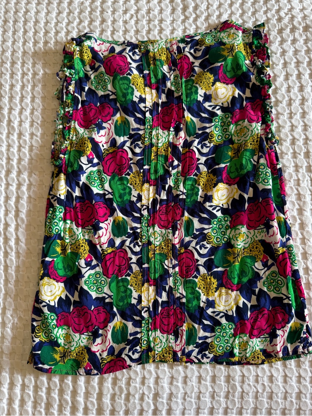 Boden Women’s 4 Sleeveless Floral Ruffle Trim V-Neck‎ Blouse Top Small - Picture 3 of 8